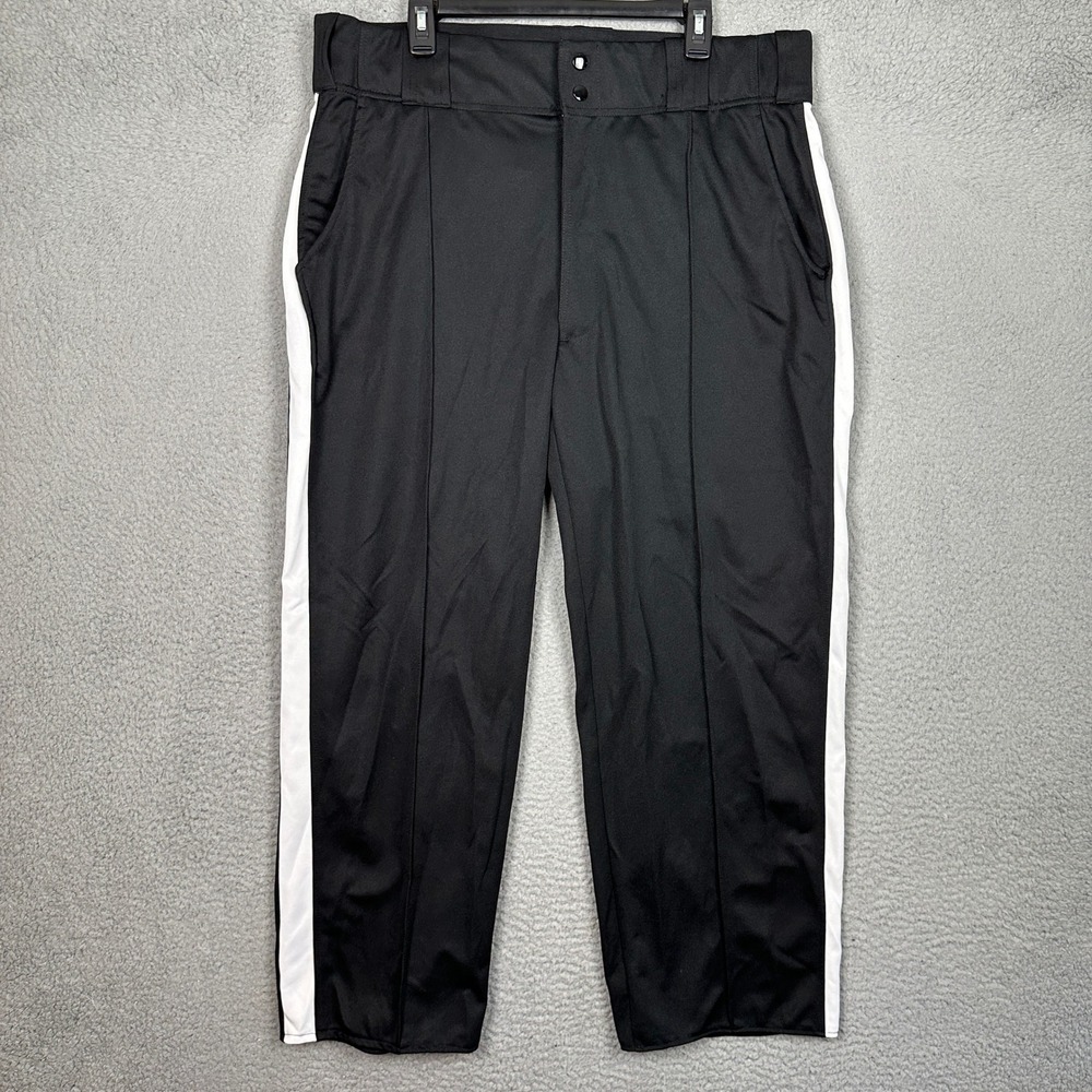 Smitty Pants Mens 42 Official Referee Umpire Black Performance Uniform Stretch